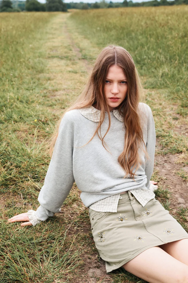 H&M Denim mini skirt